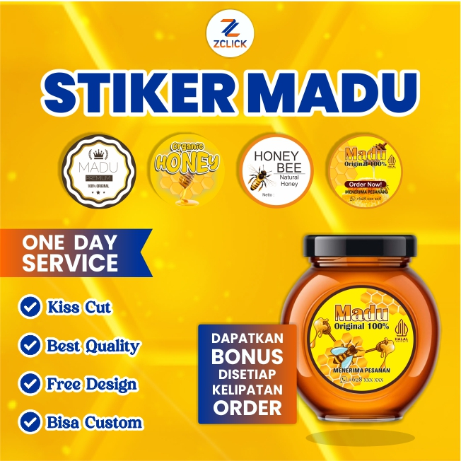 

STIKER LABEL/STIKER BOTOL MADU/STICKER MADU/STICKER LABEL/CETAK STIKER LABEL/STICKER LABEL CUSTOM