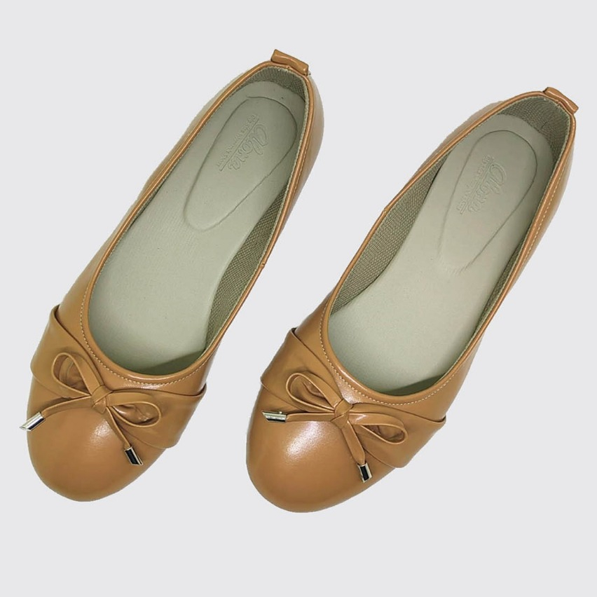 Flat Shoes Wanita Jumbo Ukuran 41 42 43 44 45 Sepatu Kerja Hak Datar Flat Model Pita