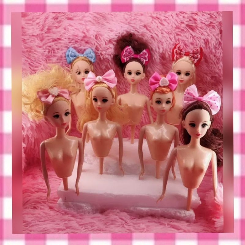 Boneka barbie tusuk untuk topper  hiasan cake