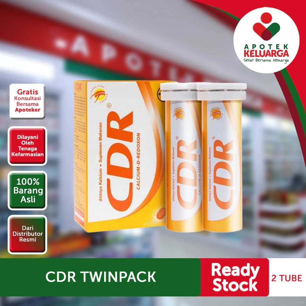 CDR Effervescent Twinpack//CDR//VITAMIN TULANG/VITAMIN C/CDR ISI 20 TABLET EFFERVESCENT
