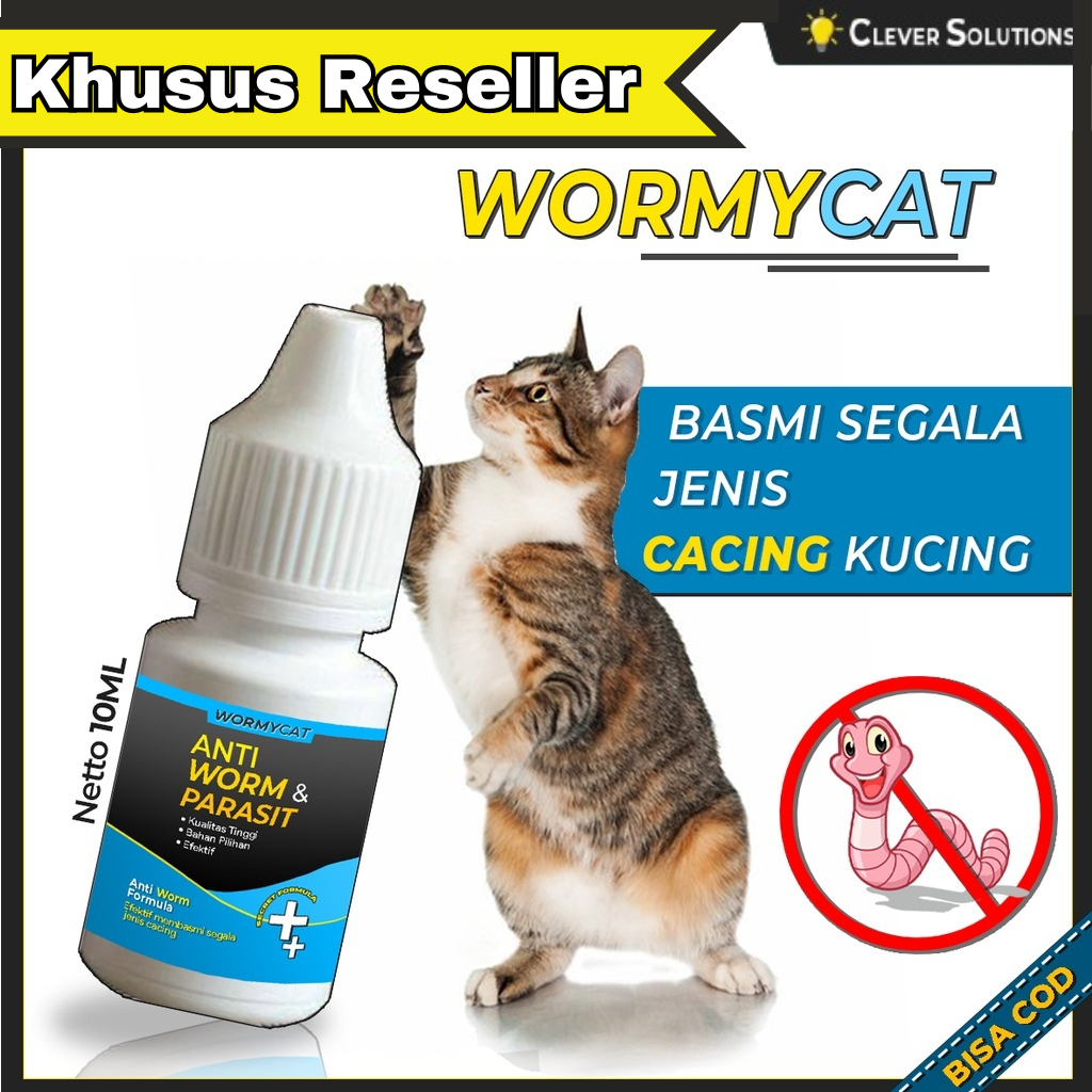 Clever Solutions (RESELLER) - WORMYCAT, Obat Cacing Atasi Infeksi Cacing Kucing