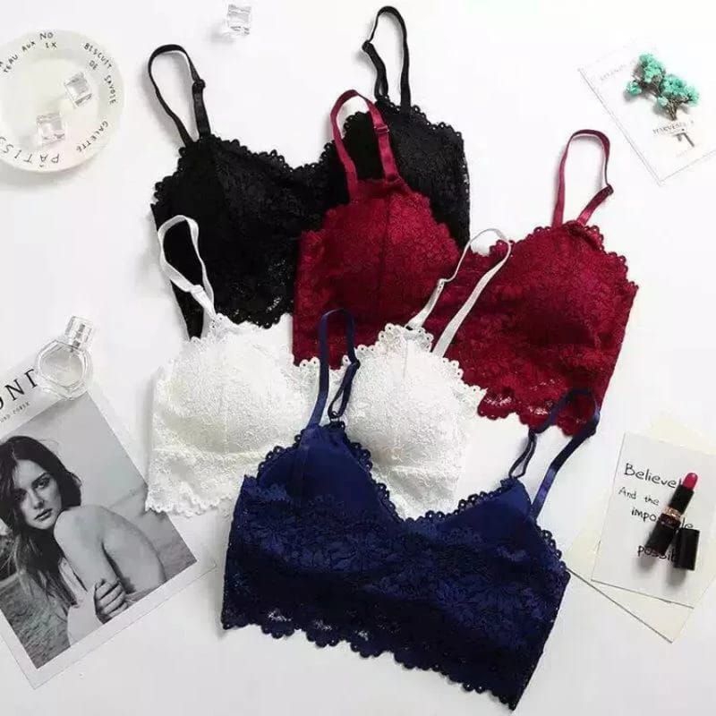 Bra Bunga Wanita Bra Bruket Lace Bra Sport Motif Bunga