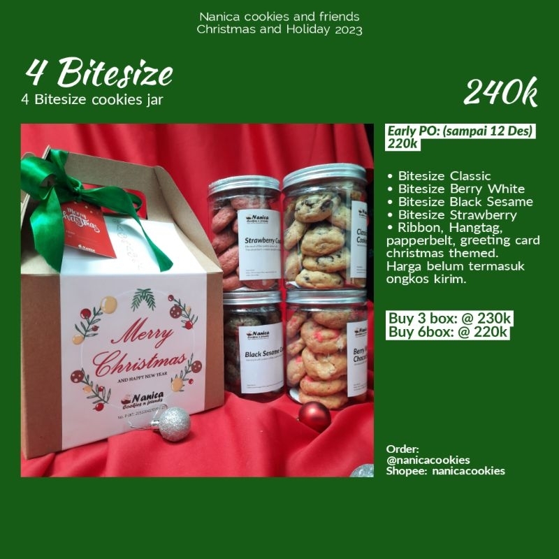 

Parsel Natal Christmas Hampers 4 Bitesize cookie jar | Nanica Cookies and friends
