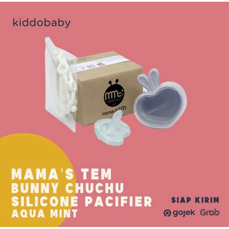 mama’s tem bunny chuchu silicone pacifier empeng warna pink