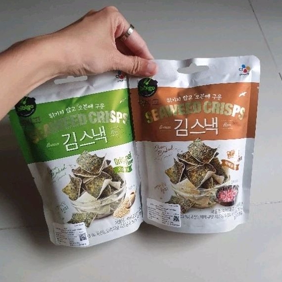 

Bibigo seaweed crisps snack rumput laut ORIGINAL / BBQ 20gr per varian