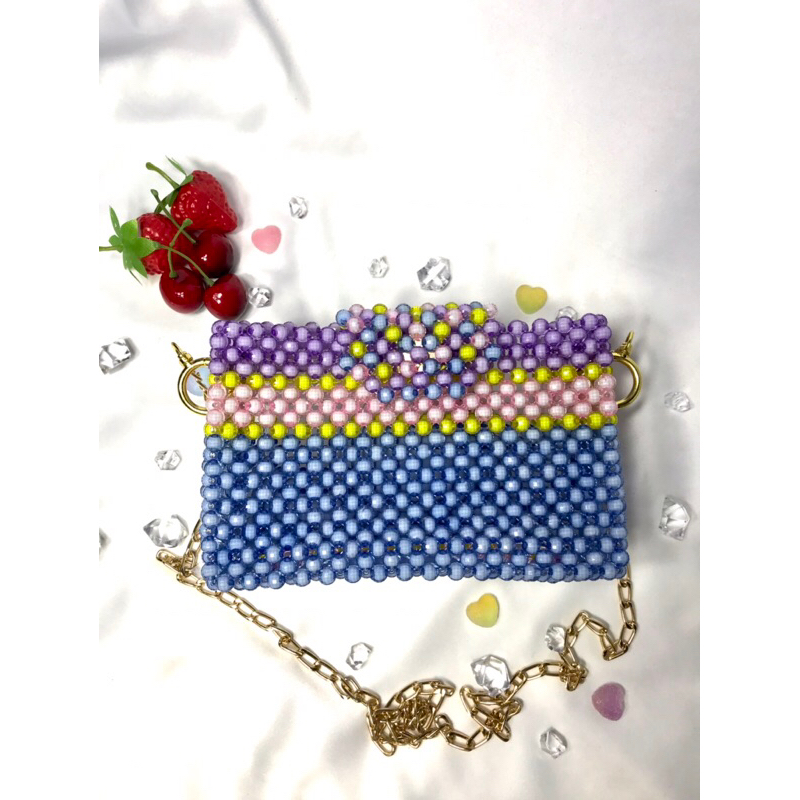 TAS WANITA MUTIARA / tas lucu / tas rainbow / tas akrilik / tas handmade