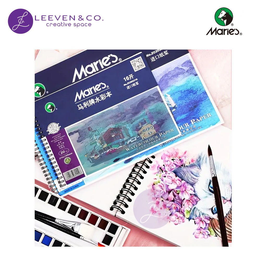 

MARIES WATERCOLOUR PAPER SPIRAL 230GSM 20 SHEETS