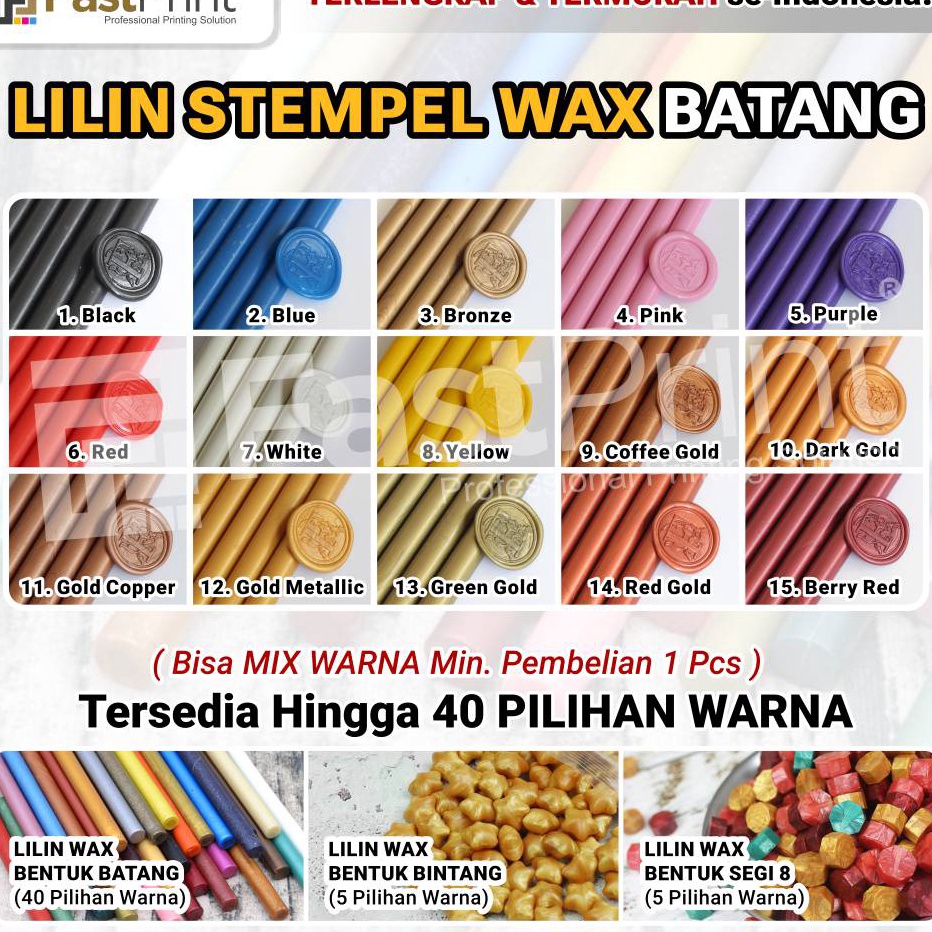 

Stock Banyak Stempel Lilin Seal Wax Segel Stempel Sealing Stamp Batang Grosir