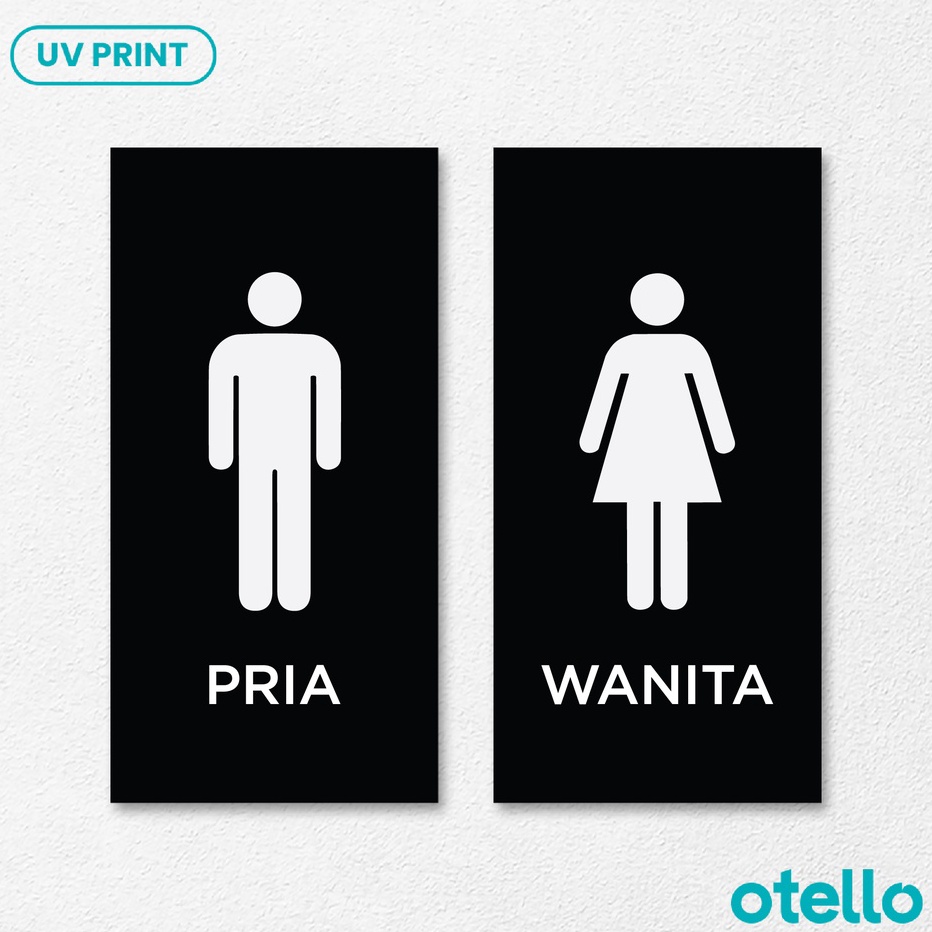 

Pasti Murah Otello Sign Icon Toilet Pria Wanita Akrilik Signage Minimalist Acrylic Papan Tanda Nama Ruangan Acrylic WC Men Women Print Stok Banyak