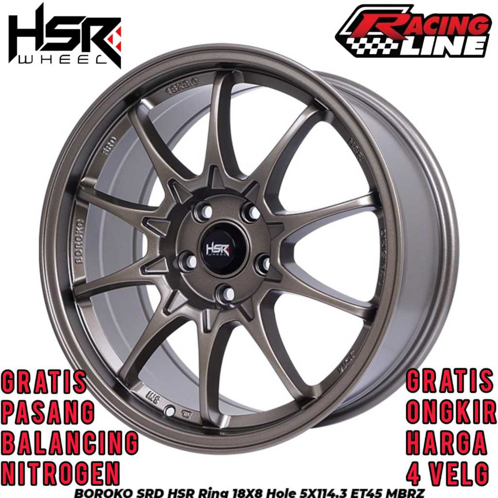 VELG MOBIL RACING HSR BOROKO SRD R18 UNTUK ALPHARD LUXIO RUSH TERIOS VELLFIRE CAPTIVA NOAH LEXUS SIL