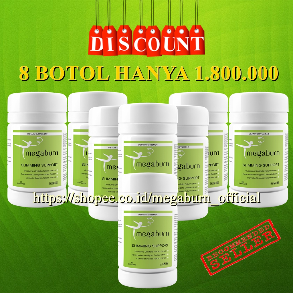 Paket 8 Botol Megaburn Slimming Support | Megaburn Official