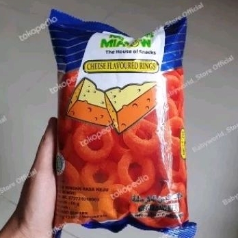 

Miaow miaow snack cracker kerupuk rasa CHEESE RING Keju 60gr