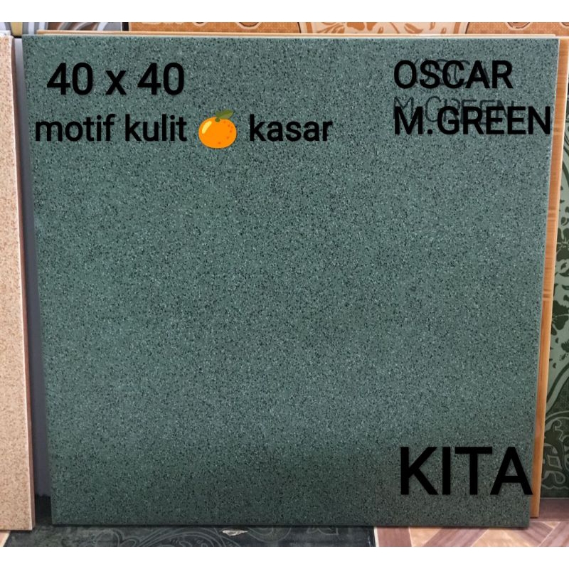 Keramik lantai 40x40 Oscar series tekstur kasar kulit jeruk