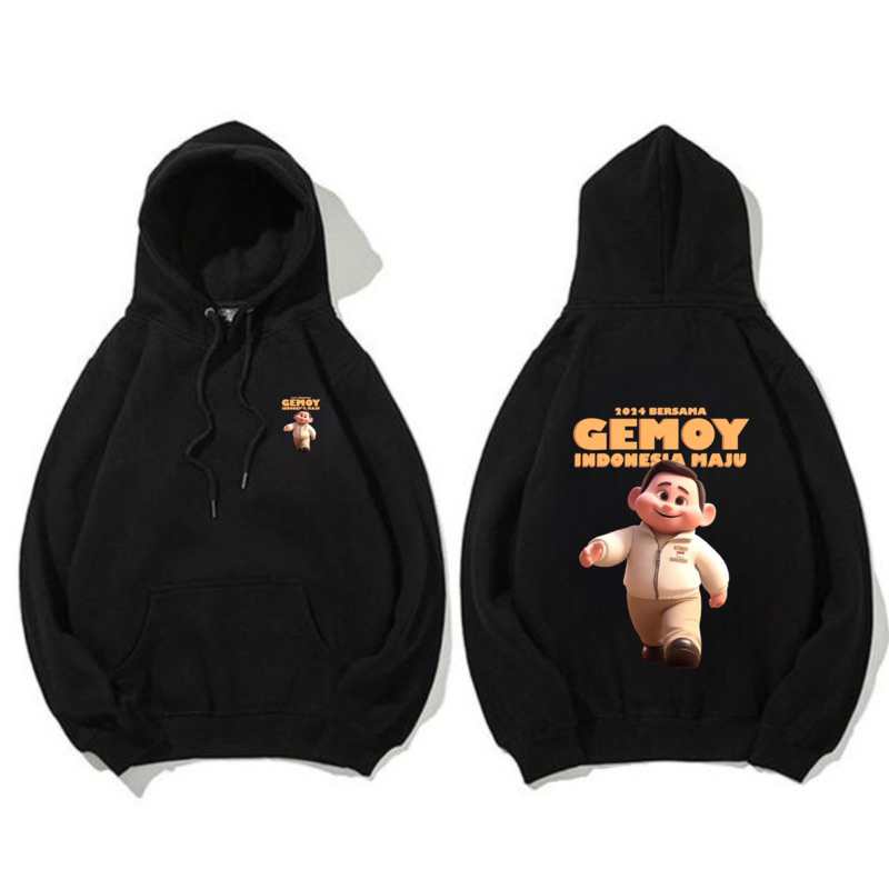 Sweater Hoodie Prabowo Gemoy 2024 Bersama Gemoy Indonesia Maju