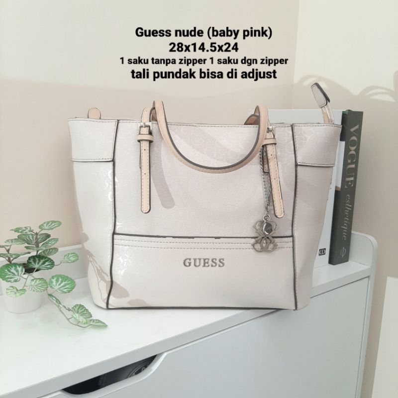 preloved guess bag nude pink