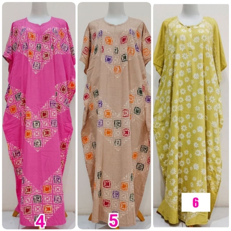 Long lowo soft big size resleting busui bumil daster jumbo pastel batik cap