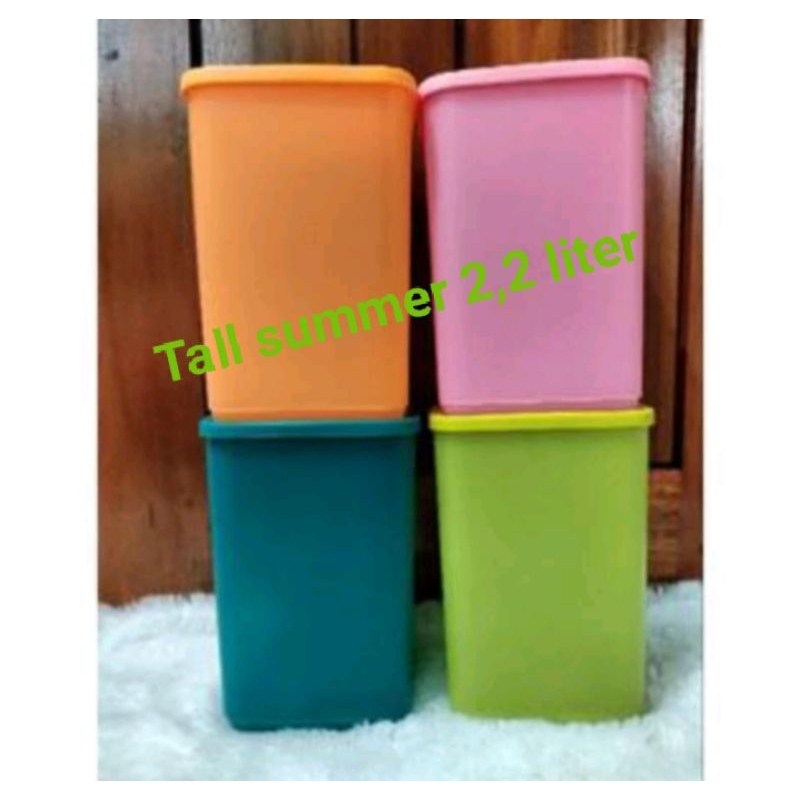 Toples tall summer tupperware 2,2 liter warna lama 1 pcs