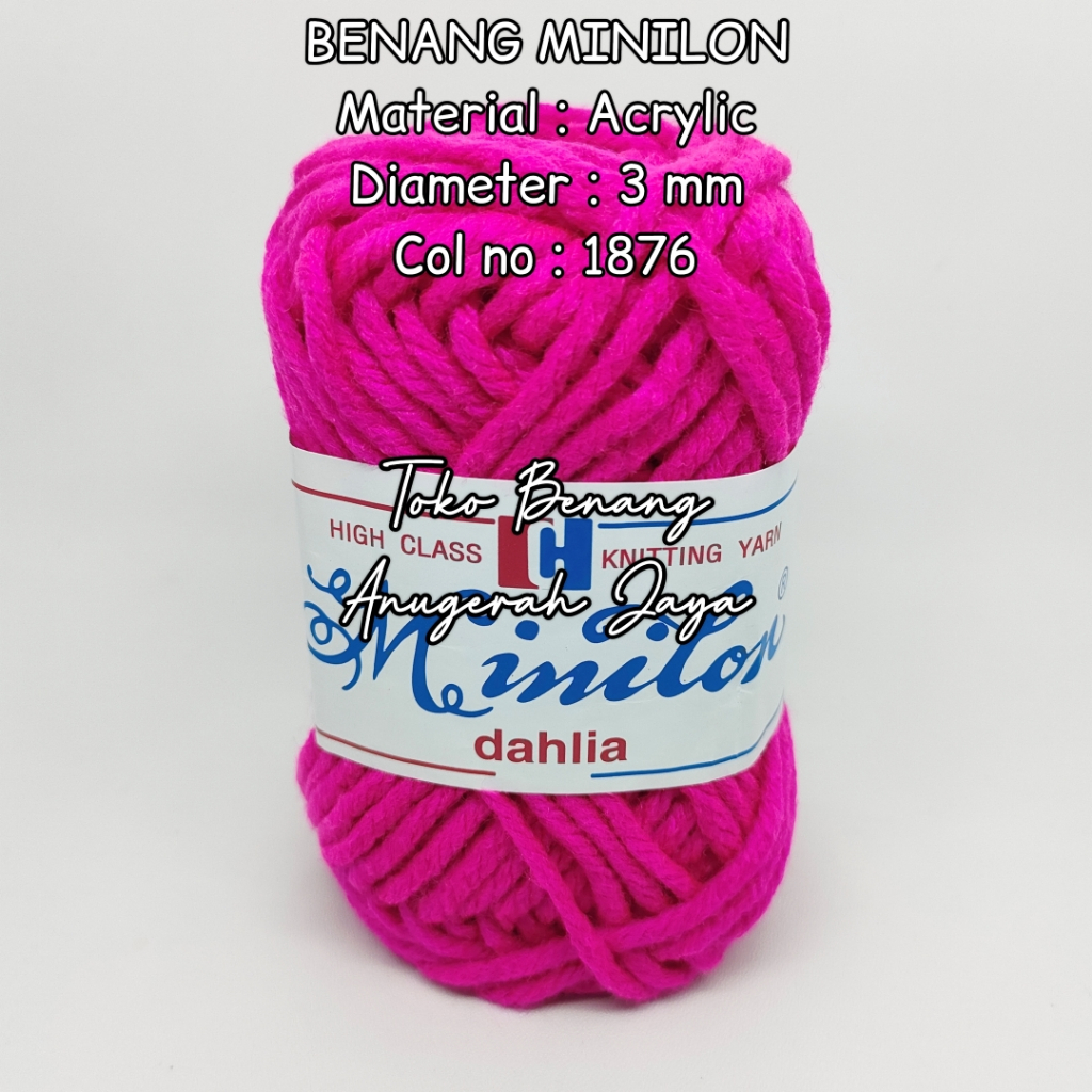 Benang Rajut Karpet / Benang Wol Besar / Benang Rajut Minilon no 1876