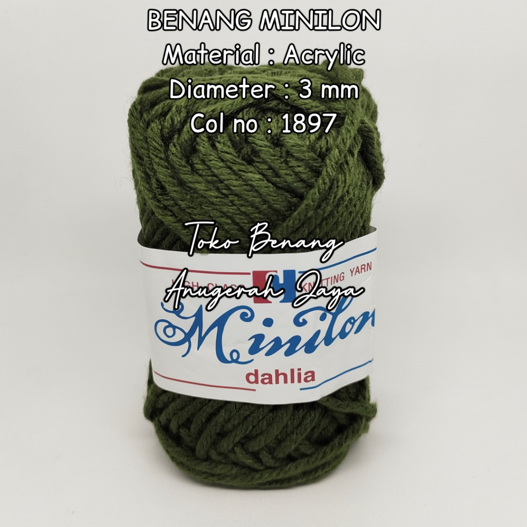 Benang Rajut Karpet /Benang Wol Besar / Benang Rajut Minilon no 1897