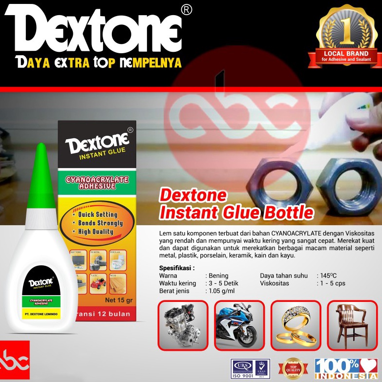 

Ready Stock Lem Dextone Instant Glue atau Power Glue atau Lem Korea 15grm ♪↔✴❆