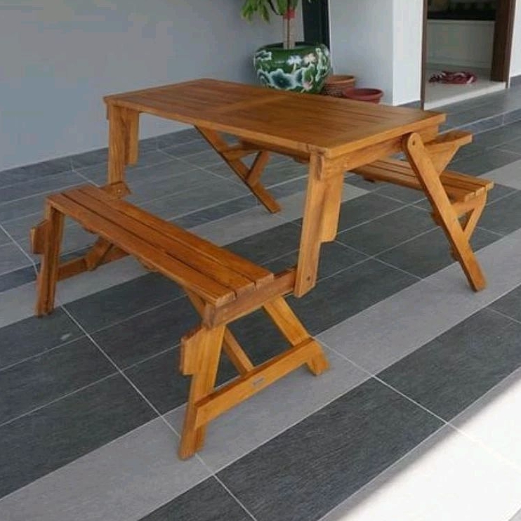 kursi meja magic kayu jati Jepara - kursi taman minimalis meja taman meja teras jati
