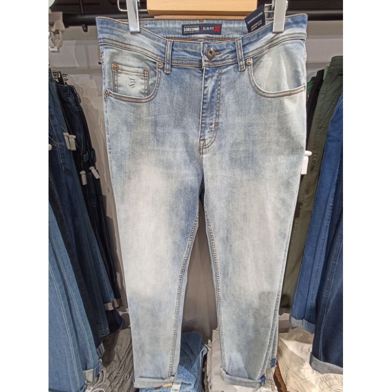 3SECOND - CELANA PANJANG JEANS/DENIM PRIA SLIM FIT