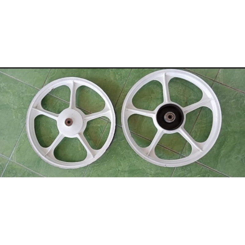 Sepasang Pelk Velg Velk Racing Alumunium Aloy Palang 5 JRD Malaysia PNP Grand Prima Star Legenda Sup