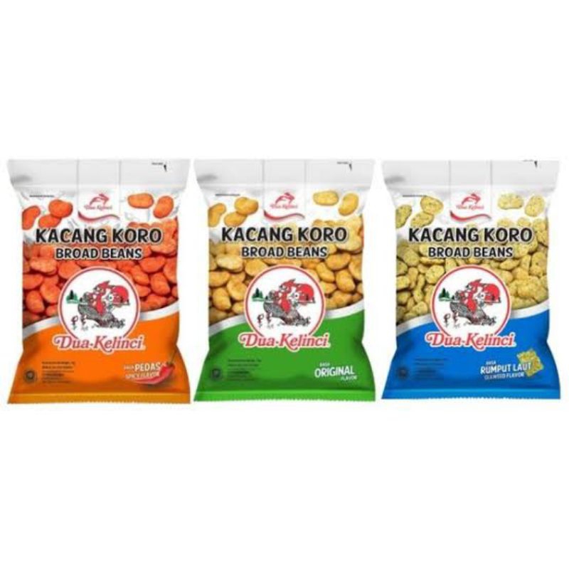 

Kacang Koro Dua Kelinci 1renceng 14gram x 10pcs / kacang koro pedas / Kacang koro original / kacang koro rumput laut