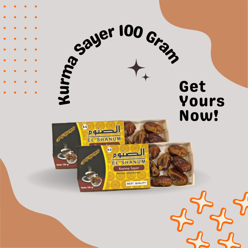 

KURMA SAYER 100 GR / KEMASAN BOX / KURMA SAYER AL SAAD / SAYER PREMIUM