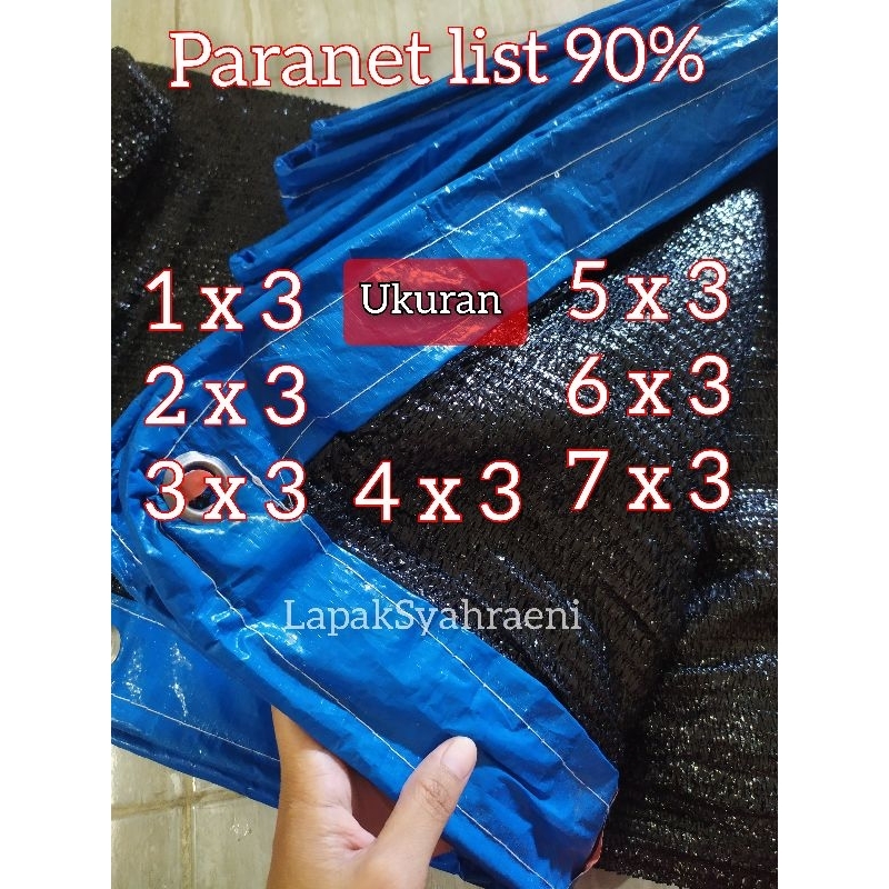 paranet peneduh 1x3 2x3 3x3 4x3 5x3 6x3 7x3 paranet 90% paranet murah