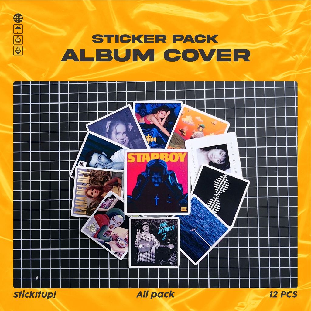 

COD✨ StickItUp Stiker Pack Cover Album Bintang Penyanyi Eropa dan Amerika Keren Untuk Koper Laptop Skateboard