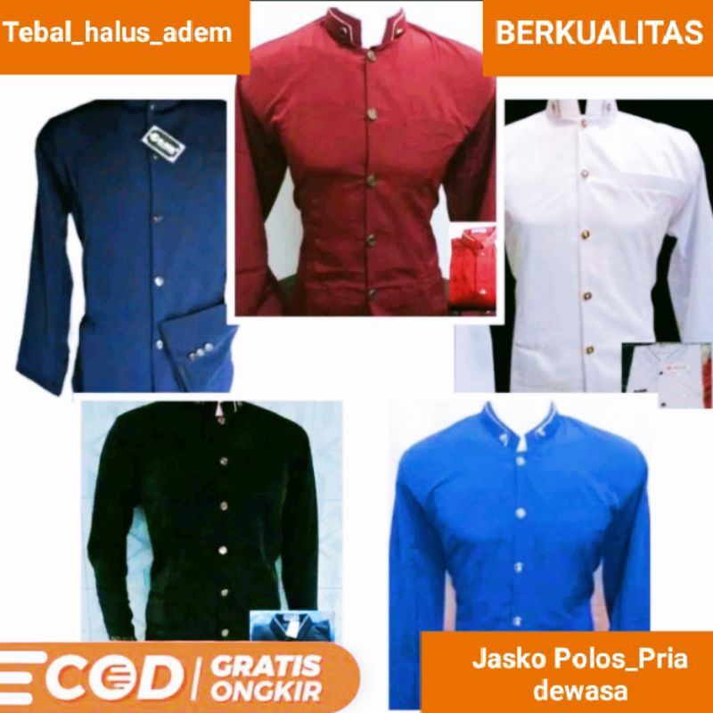 Baju jasko polos lengan panjang _Baju muslim pria _jasko