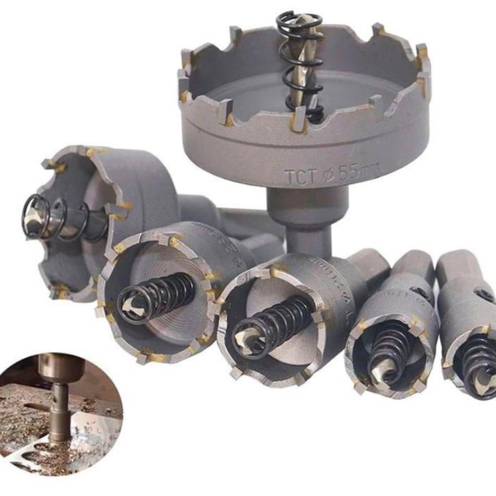 HoleSaw Carbide TCT / Mata Bor Lubang Untuk Besi Baja Stainles Alumunium Hole Saw