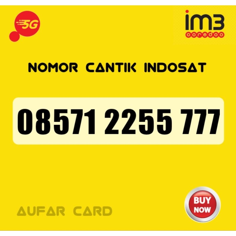 Nomor Cantik Indosat 777 Triple 333 im3 ekor 2255 777 5777 55777