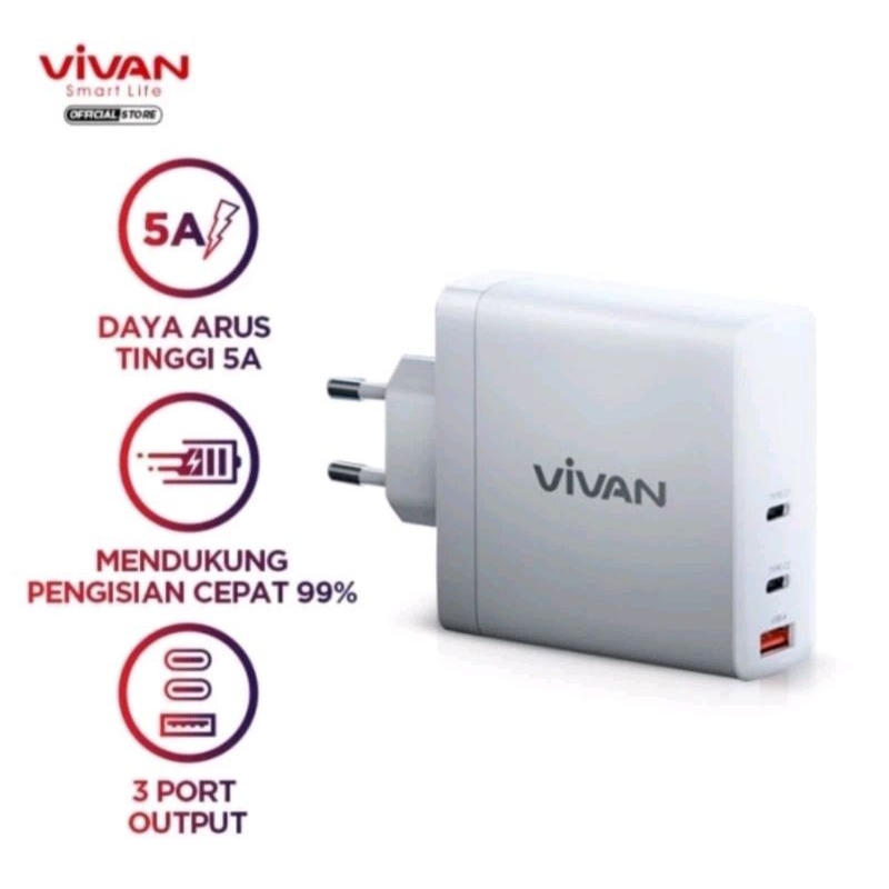 charger vivan gan04 5a 140w