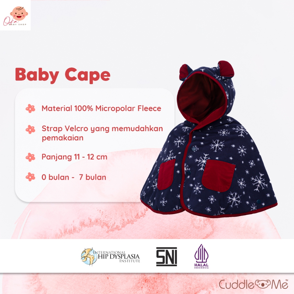 Baby Cape topi beruang lucu - Selimut bayi CuddleMe  - Jaket Bayi kupluk beruang lucu nyaman