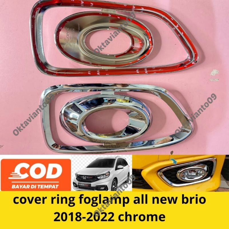 garnish ring foglamp all new brio 2018-2019 chrome