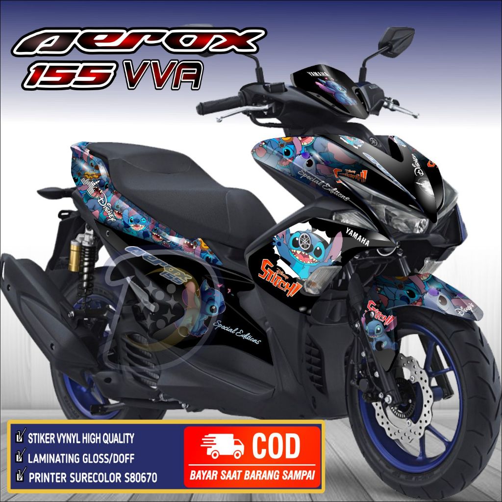 Decal Aerox 155 VVA Lama Striping AEROX 155 Lama Stiker Aerox 155 Old Stitch