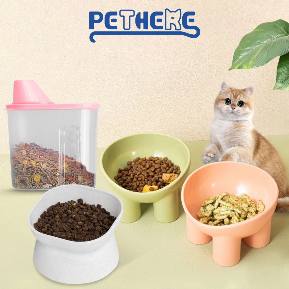 [⋆Q45<] PT Pet Food Storage /Feeder Bowl /Tempat Penyimpanan Makanan Kucing/Tempat Makan Kucing Ting