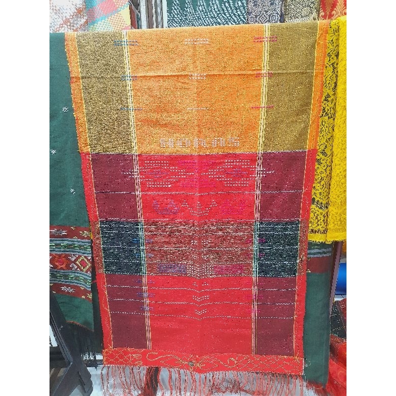 Ulos Sadum Pelangi rumbai Bordir