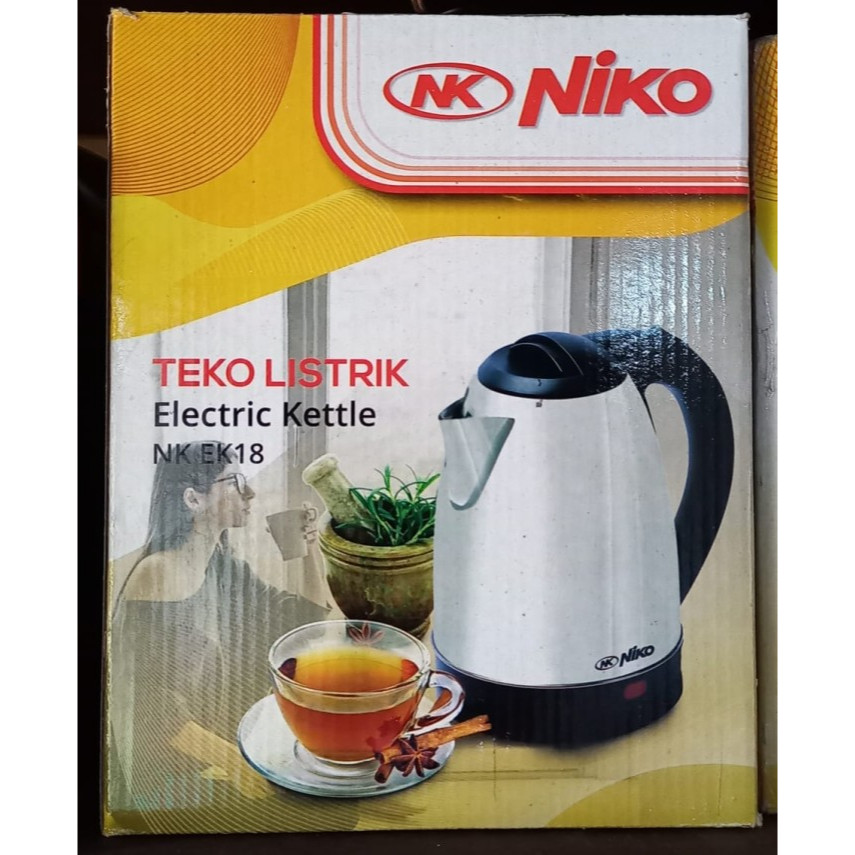 Niko Teko Listrik Electric Kettle Stainless 1.8 Liter