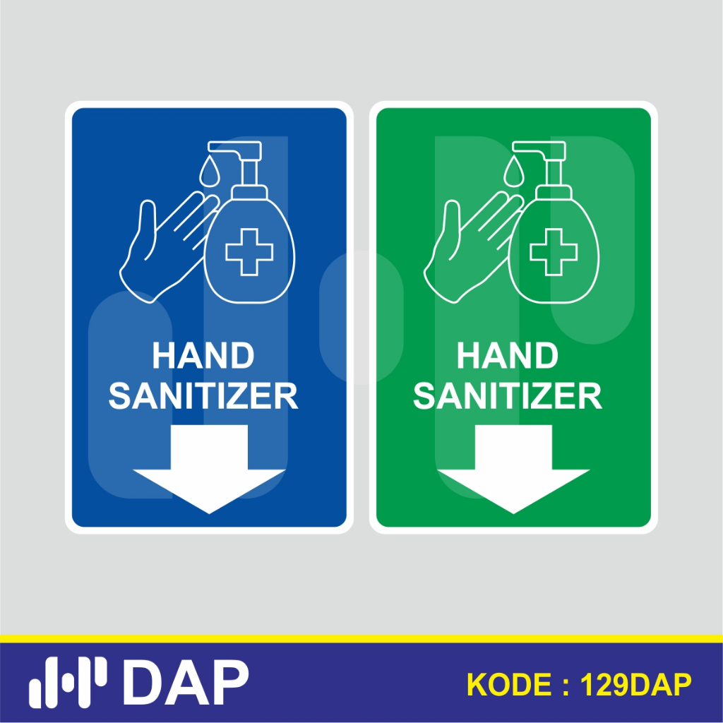 

129 - STIKER LOKASI HAND SANITIZER - 10 X 15 CM - VYNIL - TERBAIK