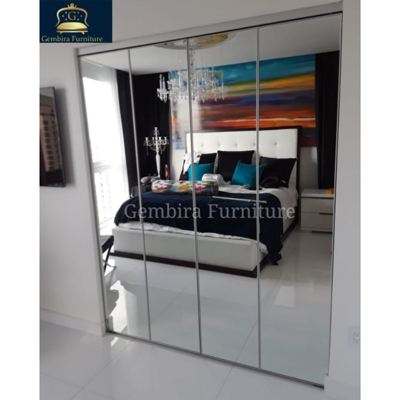 lemari baju GRATIS ONGKIR RAKIT jabodetabek kabinet lemari kayu rak baju murah promo putih hanger