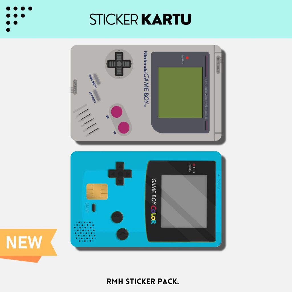 

Sticker Kartu ATM | Flazz | E-M0ney / Skin Card / Garskin Kartu || Tema Konsol Gameboy