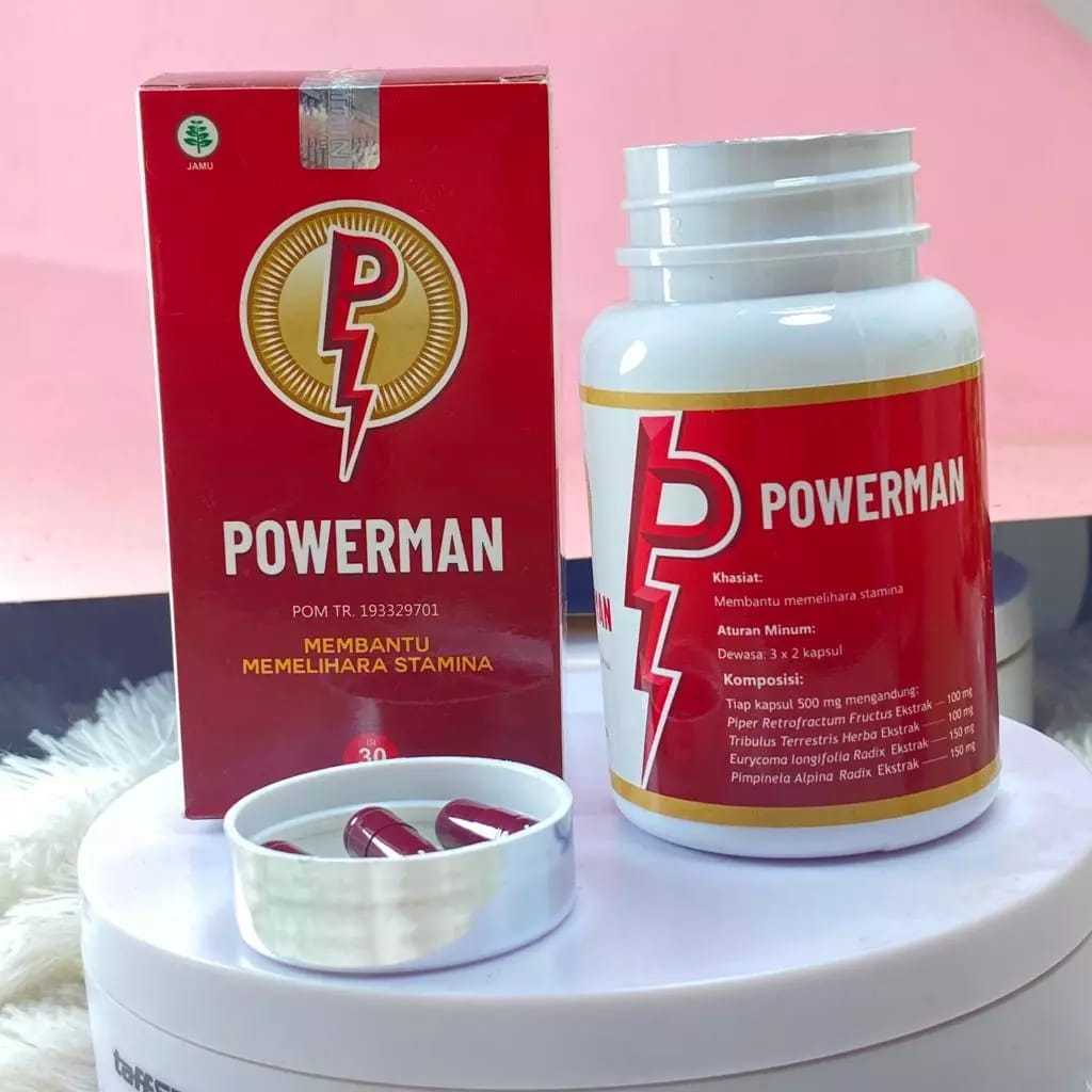POWERMAN obat kuat pria herbal original 100% ampuh BPOM cepat pembesar Pembesar penis tahan lama haj
