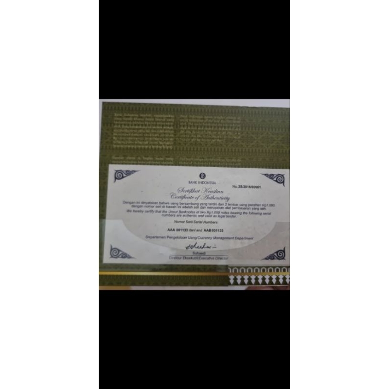 Uang sambung ( Uncut )