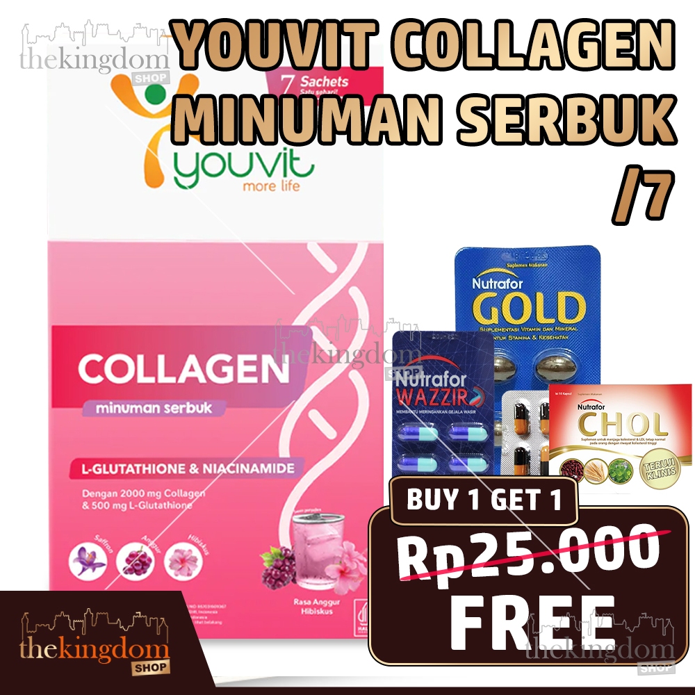

Youvit Collagen Minuman Serbuk 7 Days Vitamin Anti Aging Kolagen Drink Beauty Supplement Multivitamin