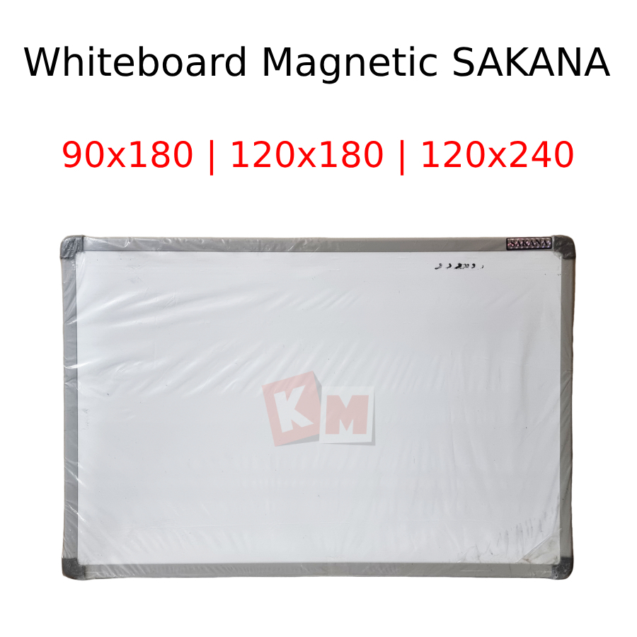 

Papan Tulis Whiteboard Magnetic Gantung SAKANA 90x180 / 120x180 / 120x240