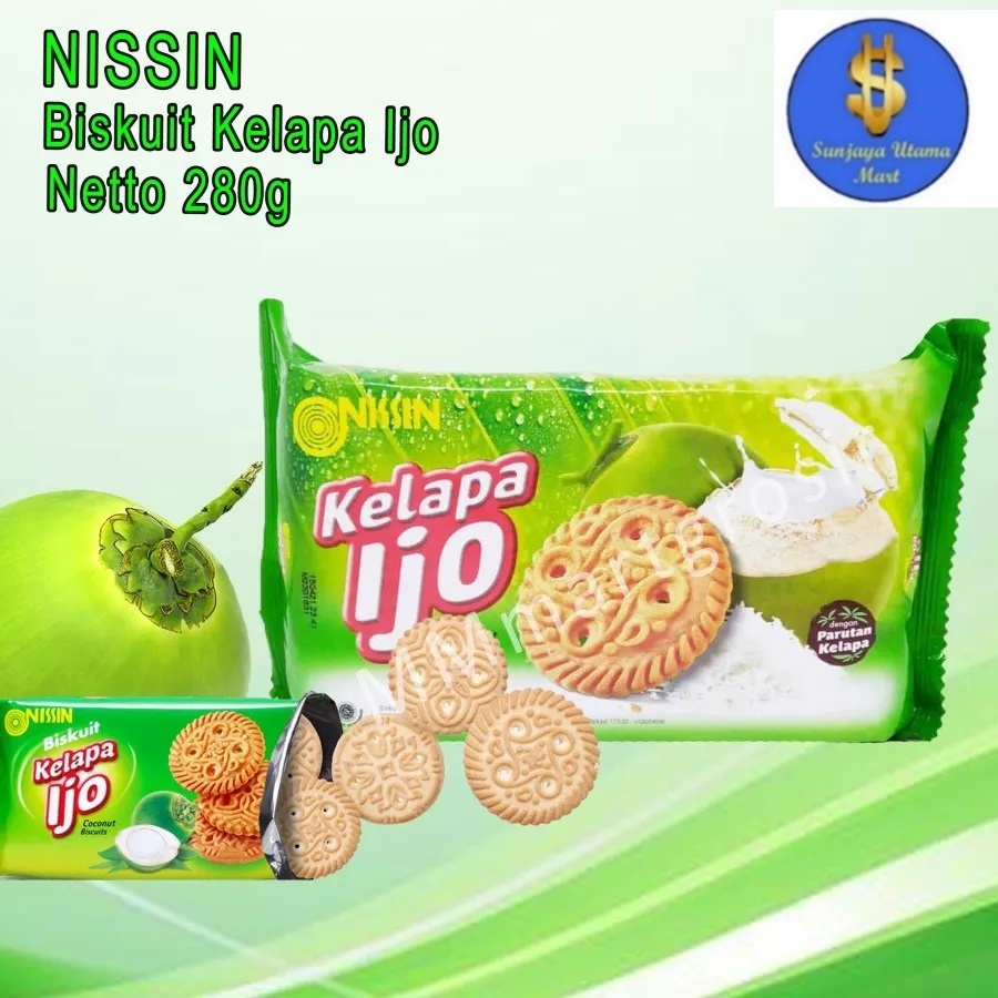 

Biskuit Nissin Kelapa Ijo-Nissin Biscuit Coconut Biscuits 280 gram