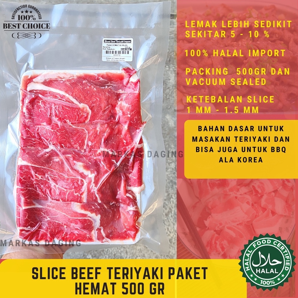 

Bisa COD [PAKET HEMAT] DAGING SLICE TERIYAKI/DAGING IMPORT 500GR !!